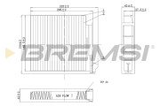 FC0093C Filtr, vzduch v interiéru BREMSI