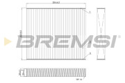 FC0103 Filtr, vzduch v interiéru BREMSI
