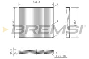 FC0107C Filtr, vzduch v interiéru BREMSI