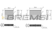 FC0166 Filtr, vzduch v interiéru BREMSI
