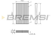 FC0414C Filtr, vzduch v interiéru BREMSI