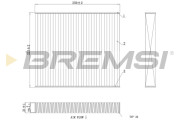 FC0416C Filtr, vzduch v interiéru BREMSI