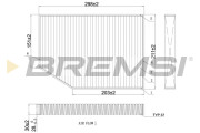 FC0421C Filtr, vzduch v interiéru BREMSI