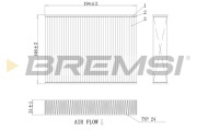 FC0432A Filtr, vzduch v interiéru BREMSI