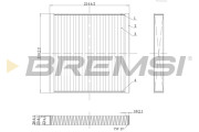 FC0437C Filtr, vzduch v interiéru BREMSI