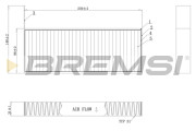 FC0464C Filtr, vzduch v interiéru BREMSI
