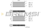 FC0464 Filtr, vzduch v interiéru BREMSI
