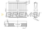 FC0490C Filtr, vzduch v interiéru BREMSI