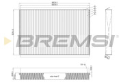 FC0857C Filtr, vzduch v interiéru BREMSI