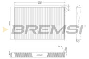 FC0857 Filtr, vzduch v interiéru BREMSI