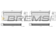 FC0948C Filtr, vzduch v interiéru BREMSI