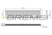 FC0960 Filtr, vzduch v interiéru BREMSI