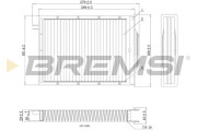 FC0980C Filtr, vzduch v interiéru BREMSI