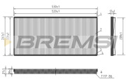 FC1326 Filtr, vzduch v interiéru BREMSI