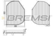 FC1331C Filtr, vzduch v interiéru BREMSI