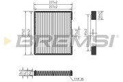 FC1527 Filtr, vzduch v interiéru BREMSI