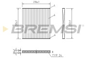 FC2569C Filtr, vzduch v interiéru BREMSI
