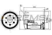 FL1302 Olejový filtr BREMSI