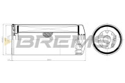 FL1471 Olejový filtr BREMSI