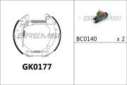 GK0177 Sada brzdových čelistí BREMSI