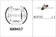 GK0417 Sada brzdových čelistí BREMSI