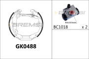 GK0488 Sada brzdových čelistí BREMSI