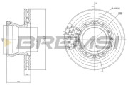 CD5148V Brzdový kotouč BREMSI