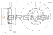 CD6311V Brzdový kotouč BREMSI
