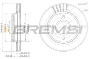 CD6766V Brzdový kotouč BREMSI