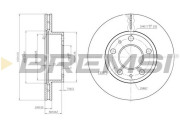 CD6768V Brzdový kotouč BREMSI