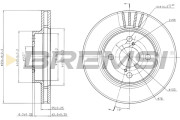 CD7314V Brzdový kotouč BREMSI