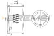 FA0645 Vzduchový filtr BREMSI