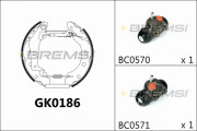 GK0186 Sada brzdových čelistí BREMSI