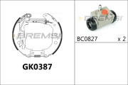 GK0387 Sada brzdových čelistí BREMSI