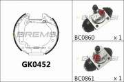 GK0452 Sada brzdových čelistí BREMSI