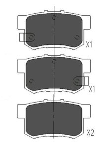 BRP1010 Sada brzdových destiček, kotoučová brzda EEC