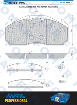 FO 674881 FOMAR Friction nezařazený díl FO 674881 FOMAR Friction