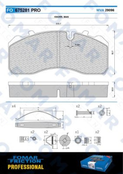 FO 675281 FOMAR Friction nezařazený díl FO 675281 FOMAR Friction