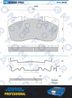 FO 678581 FOMAR Friction nezařazený díl FO 678581 FOMAR Friction