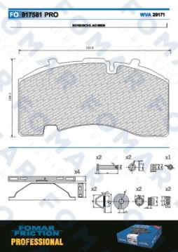 FO 917581 FOMAR Friction nezařazený díl FO 917581 FOMAR Friction