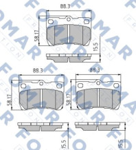 FO935181 FOMAR Friction nezařazený díl FO935181 FOMAR Friction