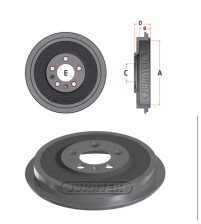JDR098 JURATEK brzdový bubon JDR098 JURATEK