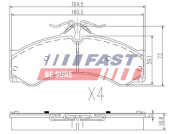 FT29015 Sada brzdových destiček, kotoučová brzda FAST