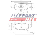 FT29102 Sada brzdových destiček, kotoučová brzda FAST