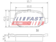 FT29104 Sada brzdových destiček, kotoučová brzda FAST