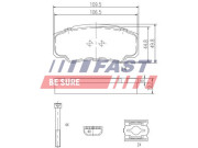 FT29109 Sada brzdových destiček, kotoučová brzda FAST