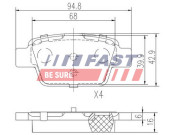 FT29115 Sada brzdových destiček, kotoučová brzda FAST