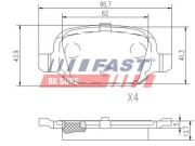 FT29162 Sada brzdových destiček, kotoučová brzda FAST