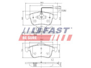 FT29166 Sada brzdových destiček, kotoučová brzda FAST