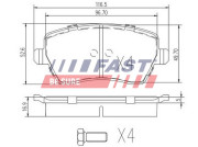 FT29530 Sada brzdových destiček, kotoučová brzda FAST